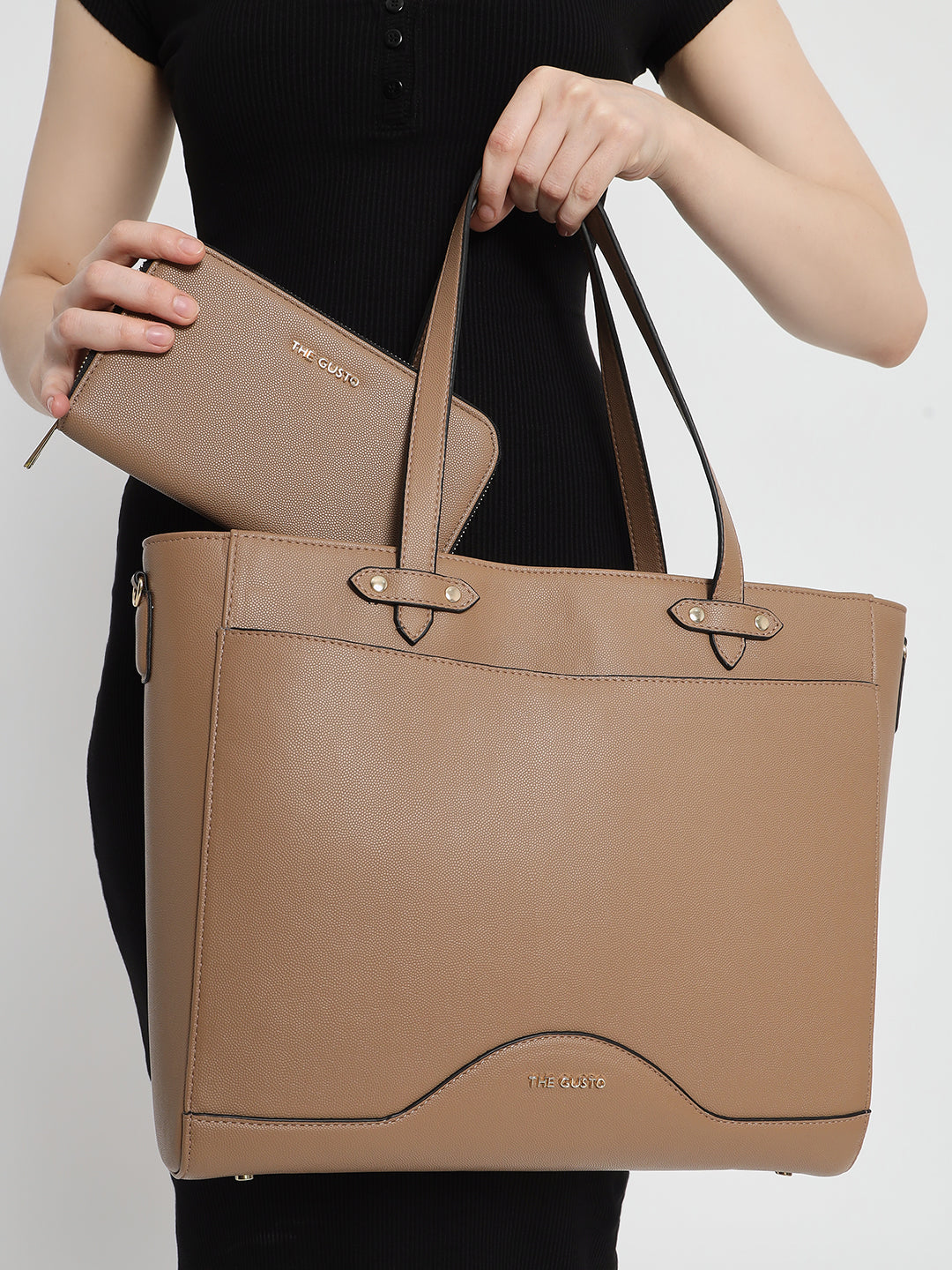 Ardor Tote Beige + Wallet Beige (Grained)