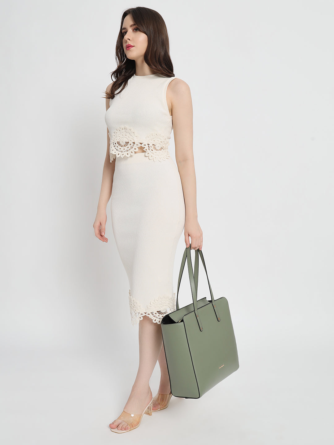 Beyond+ Tote with Zipper Sage Green