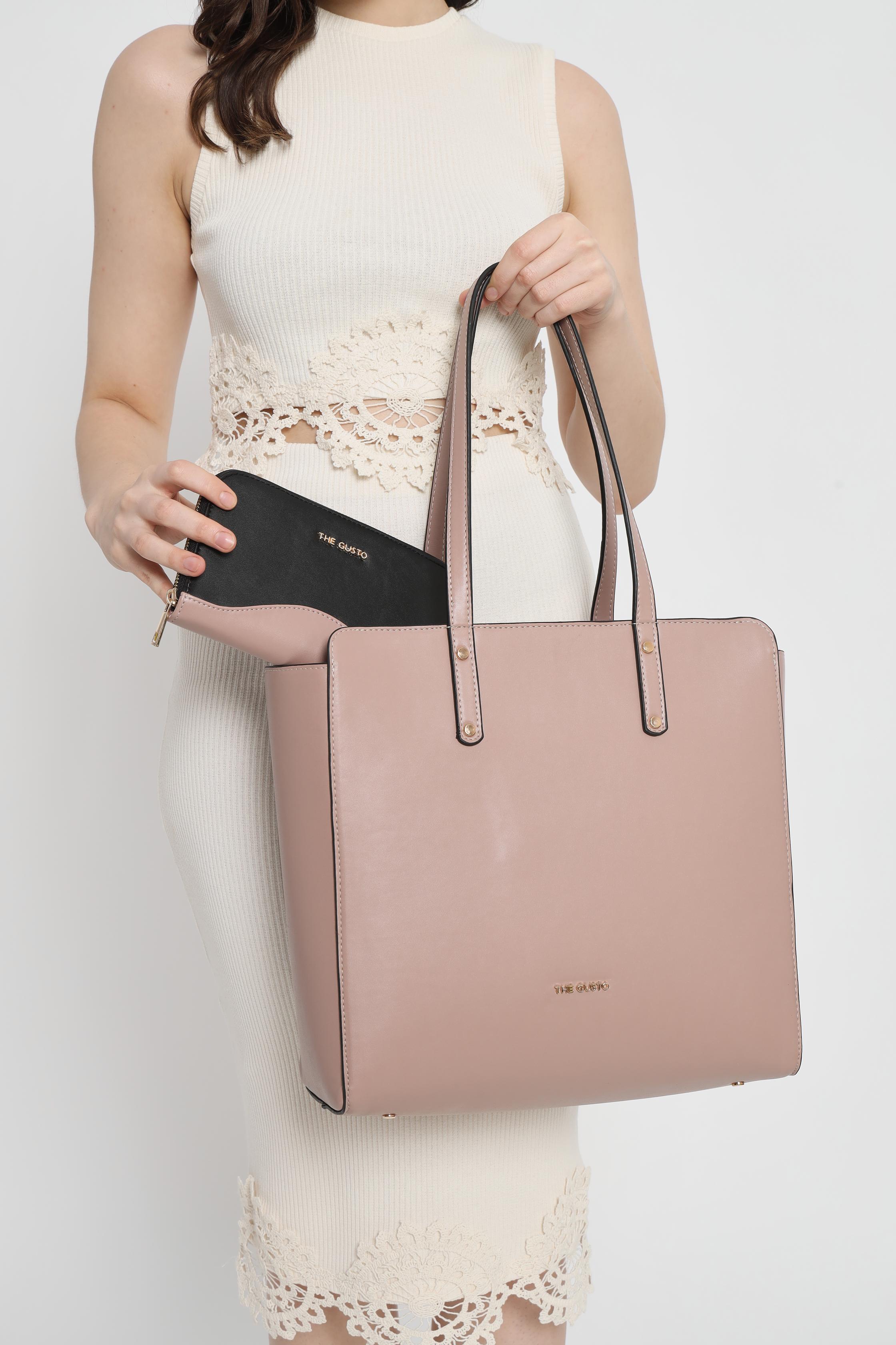 Beyond+ Zippered Tote and Wallet Combo Pink