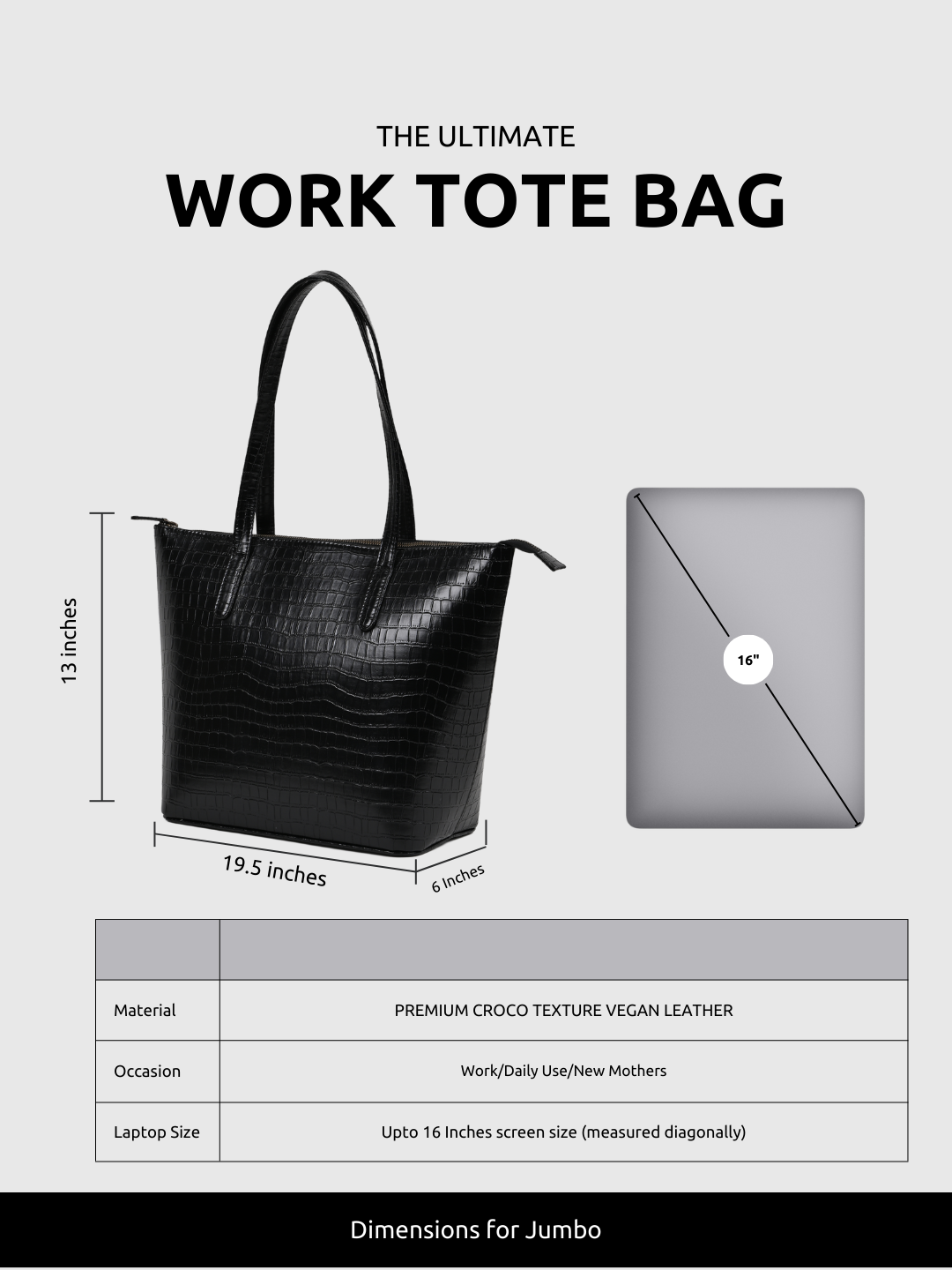 Colossal Tote Black