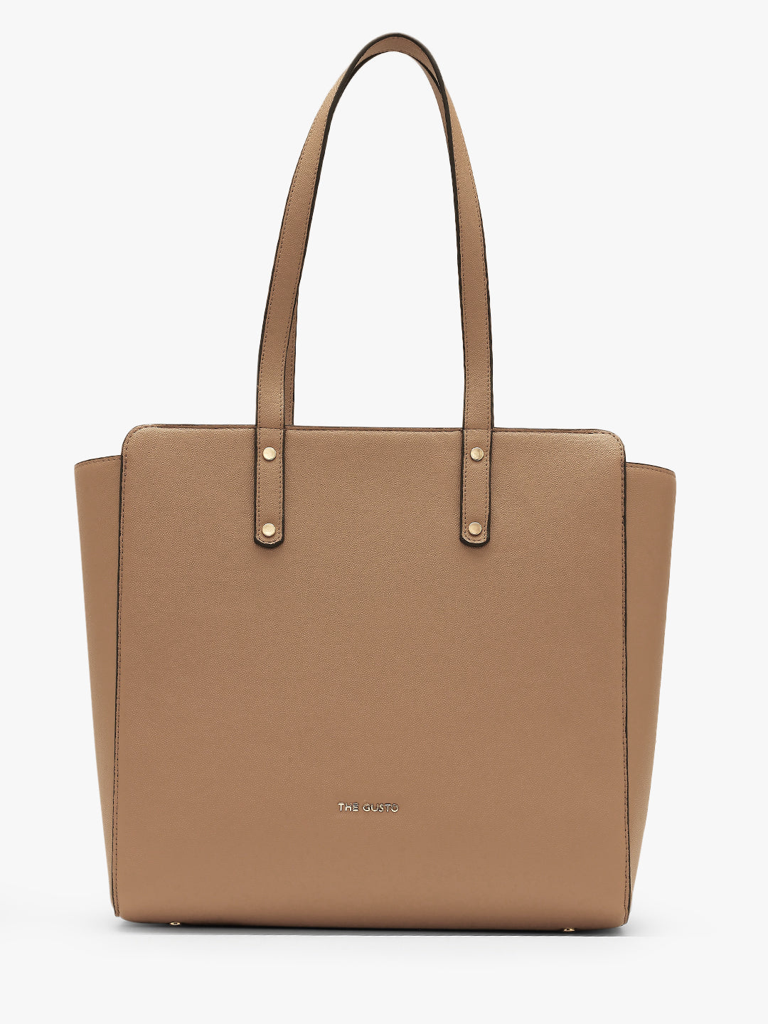 Beyond+ Grained Tote with Zipper Beige + Cosmos Pouch Combo