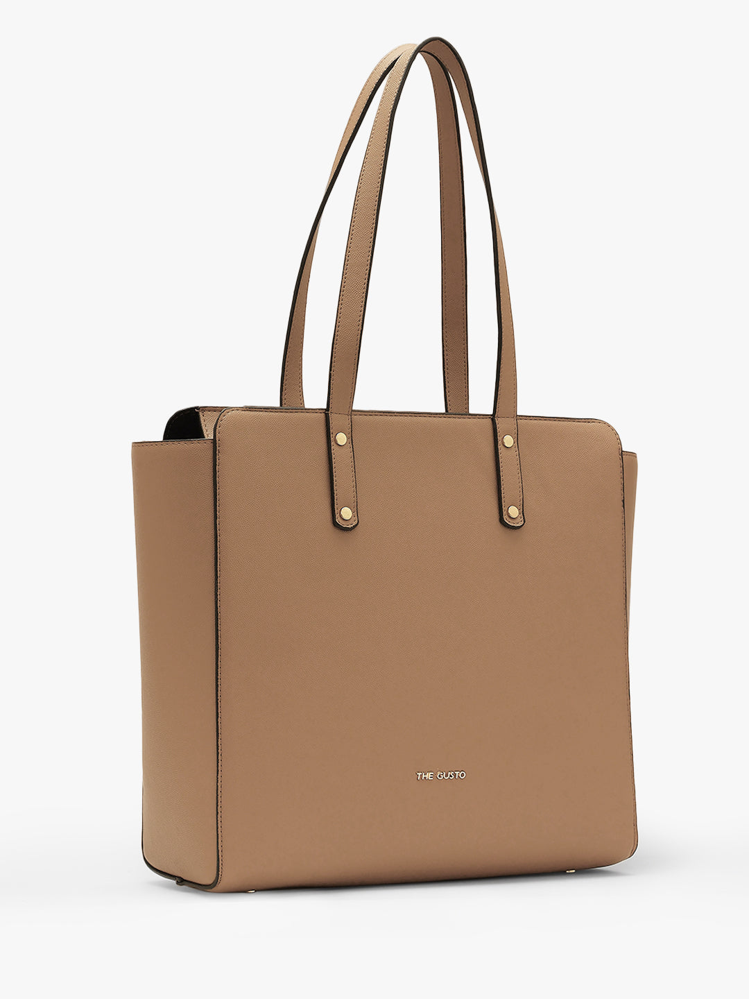 Beyond+ Grained Tote with Zipper Beige + Cosmos Pouch Combo