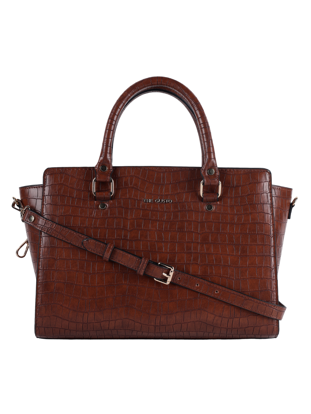 Elora Satchel Sling - Croco Tan