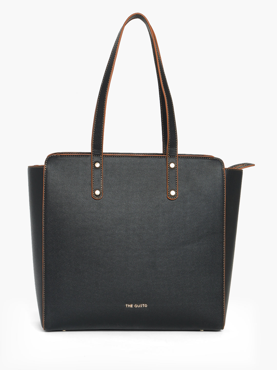 Beyond+ Tote with Zipper Black (Grained Finish)