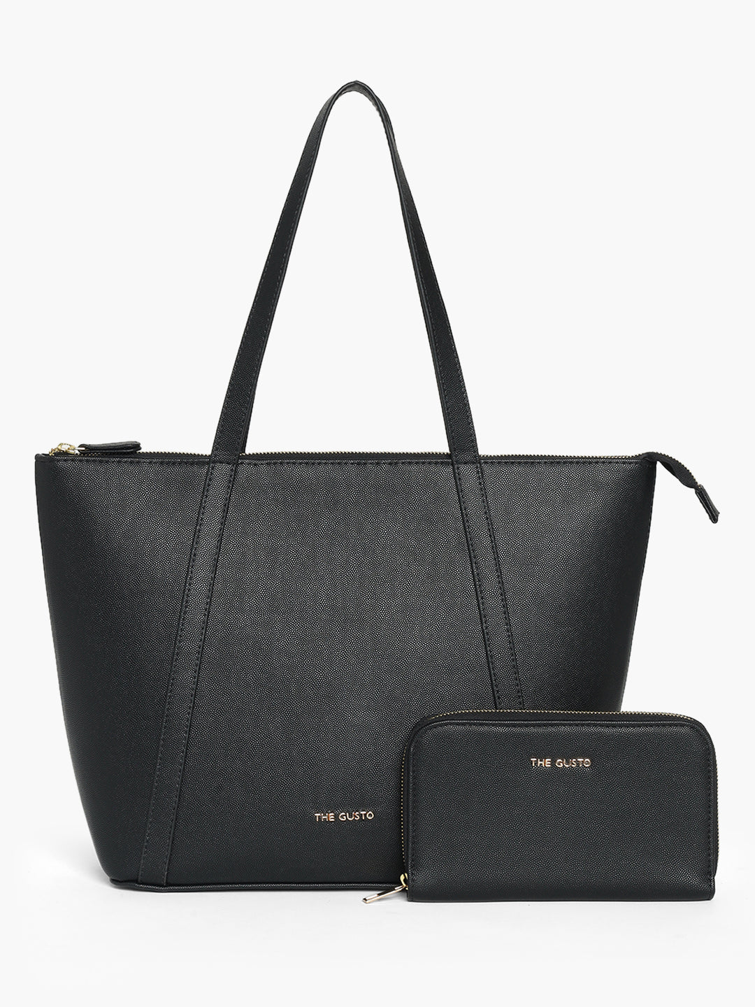 Aza Tote Black + Wallet Black (Grained)