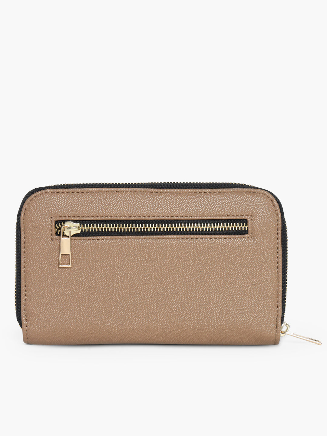 Beyond+ Grained Tote with Zipper Beige + Wallet Combo