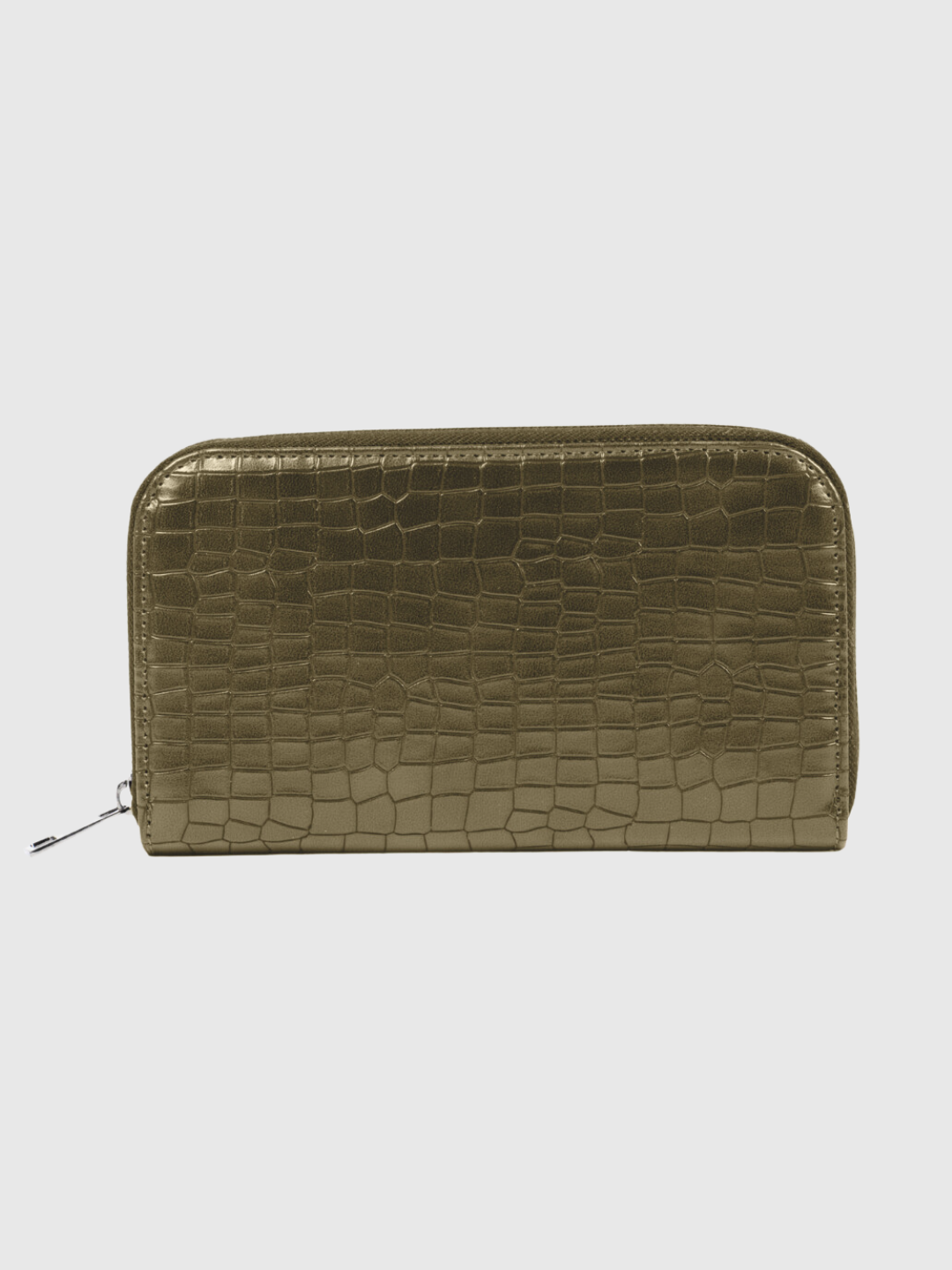 Beyond+ Croco Tote with Zipper Pine Green + Wallet Combo