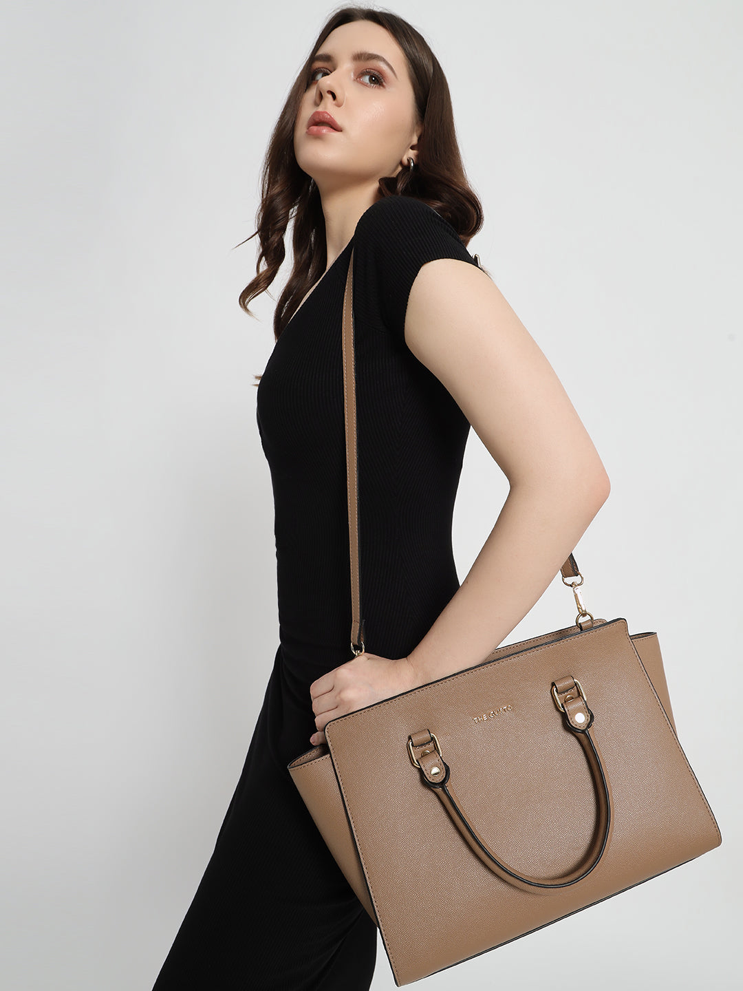 Elora Satchel Sling-Beige+Pouch Combo