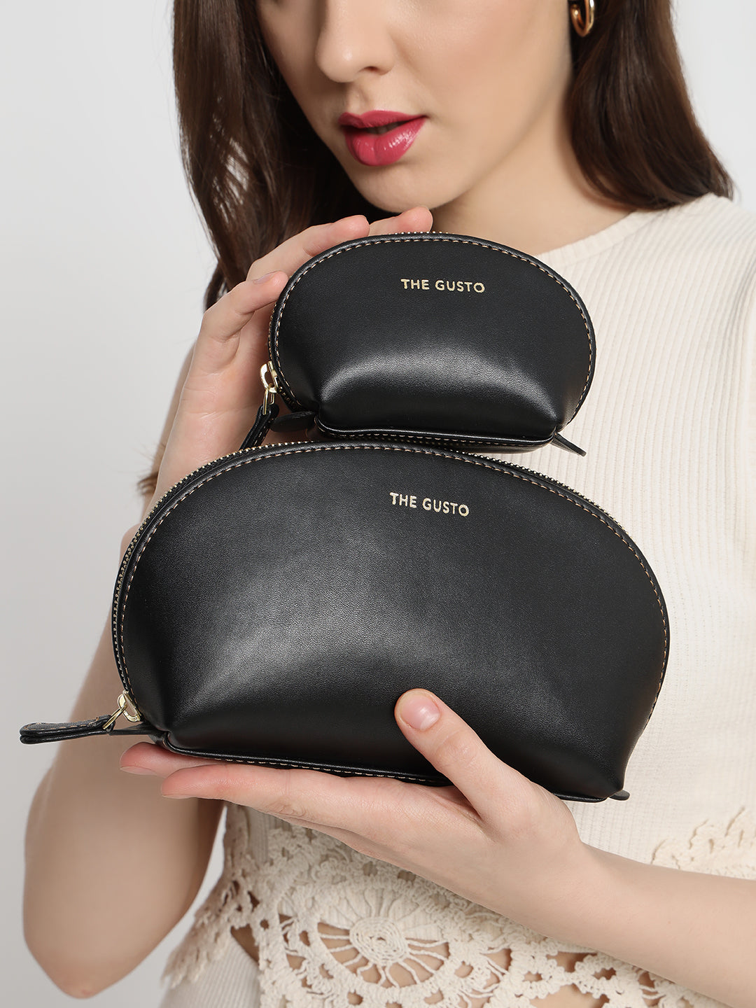 Elora Satchel Sling-Black+Pouch Combo