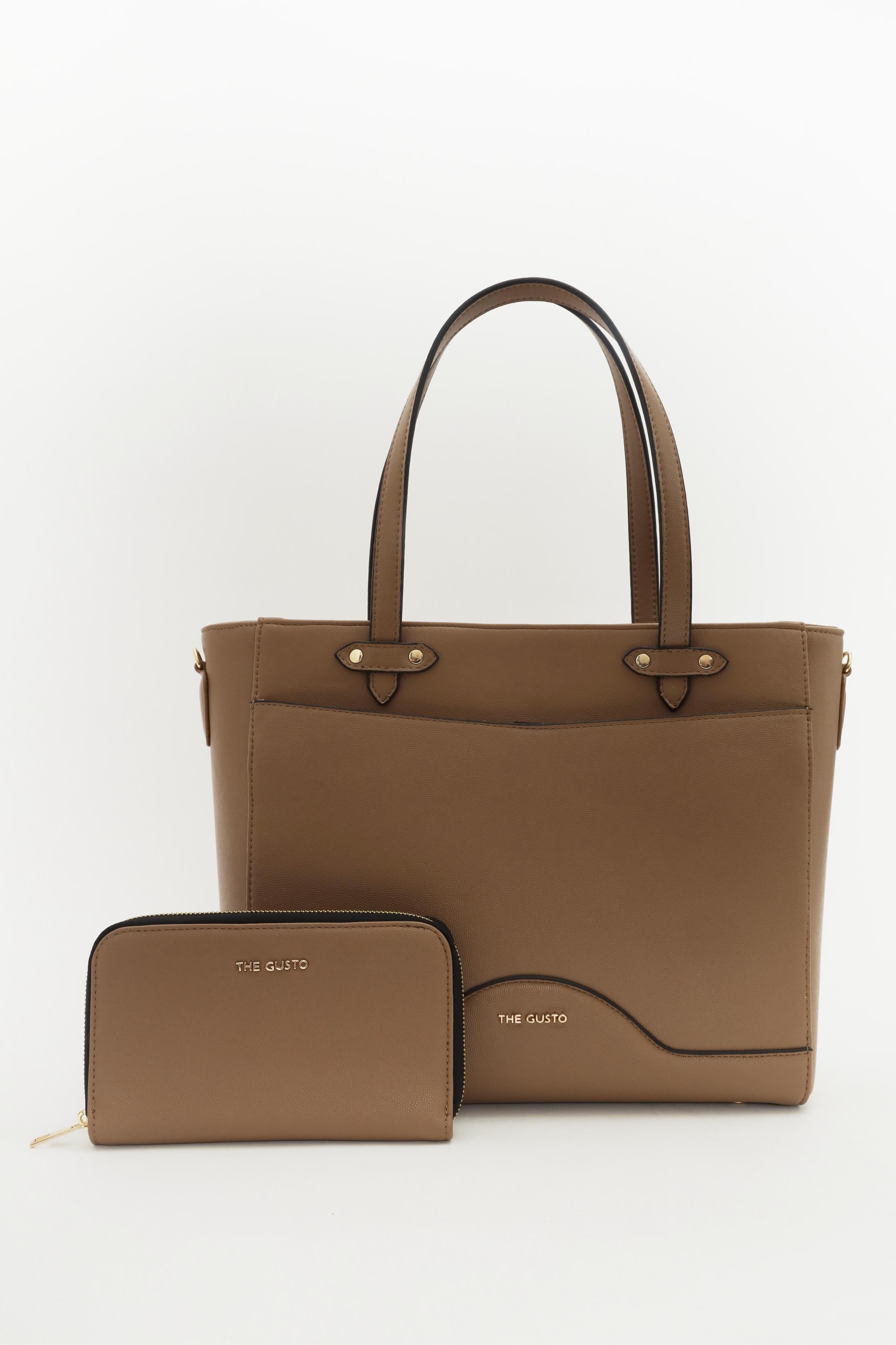 Ardor Tote Beige + Wallet Beige (Grained)