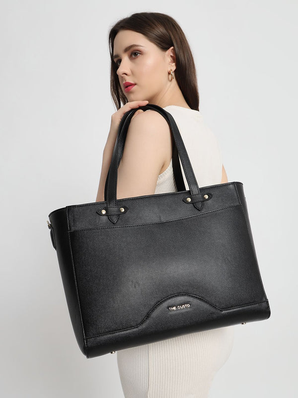 Ardor Grained Tote Black