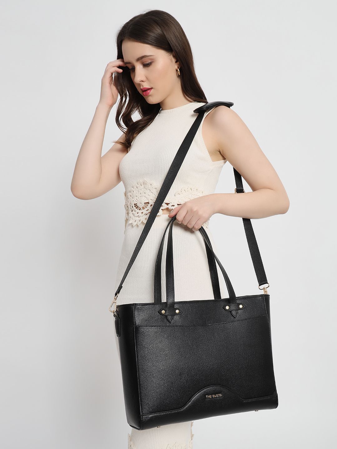 Ardor Grained Tote Black