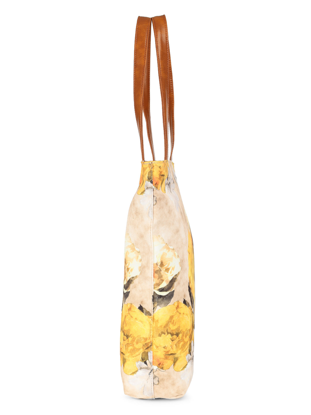 Yellow Vintage Flower Tote + Pouch