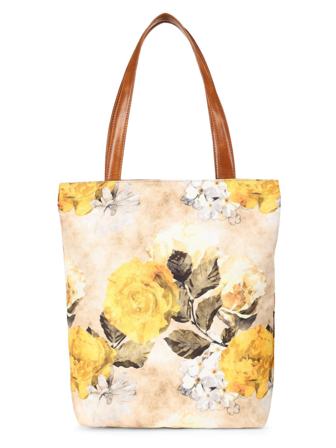 Yellow Vintage Flower Tote + Pouch