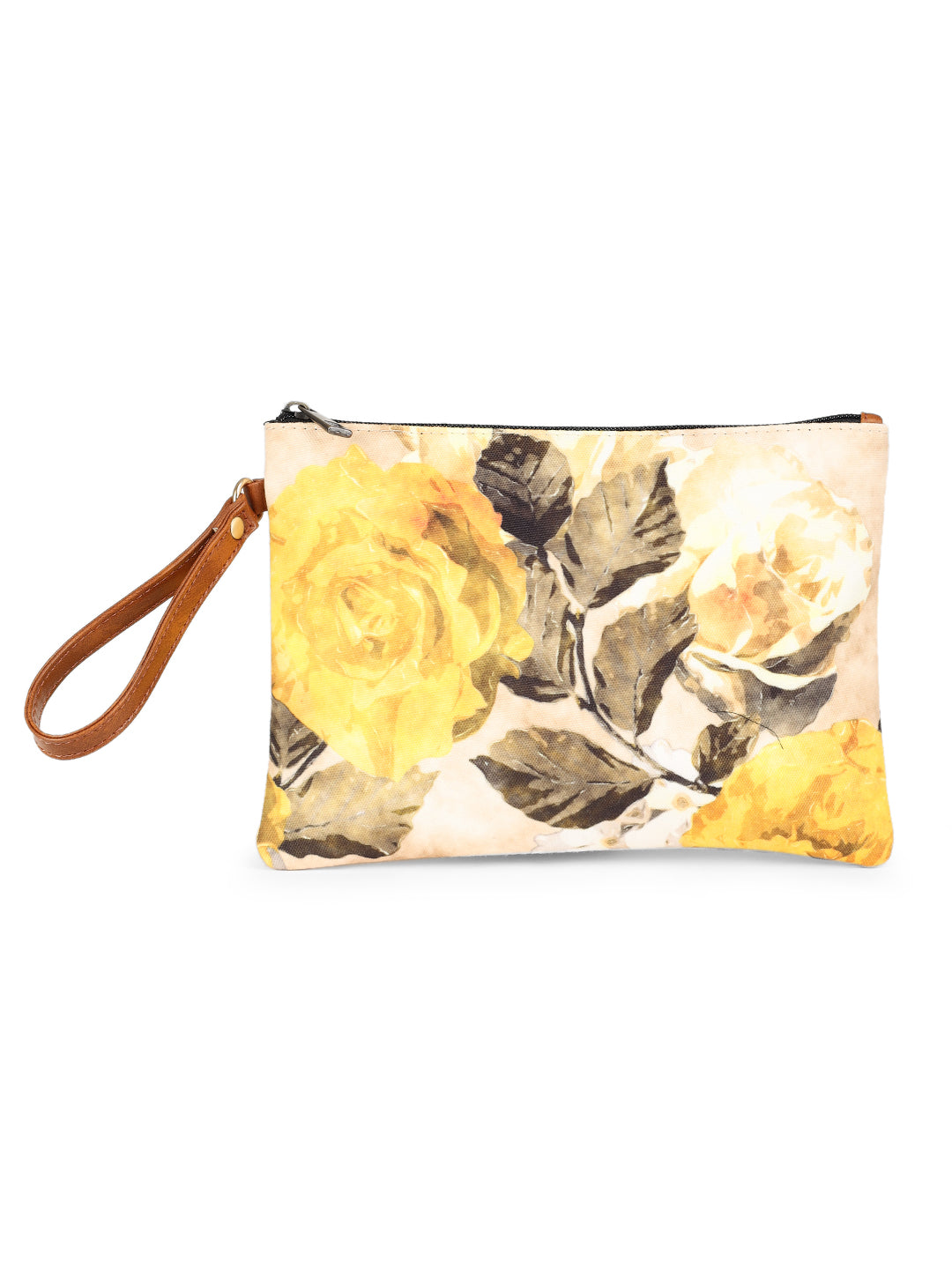 Yellow Vintage Flower Tote + Pouch