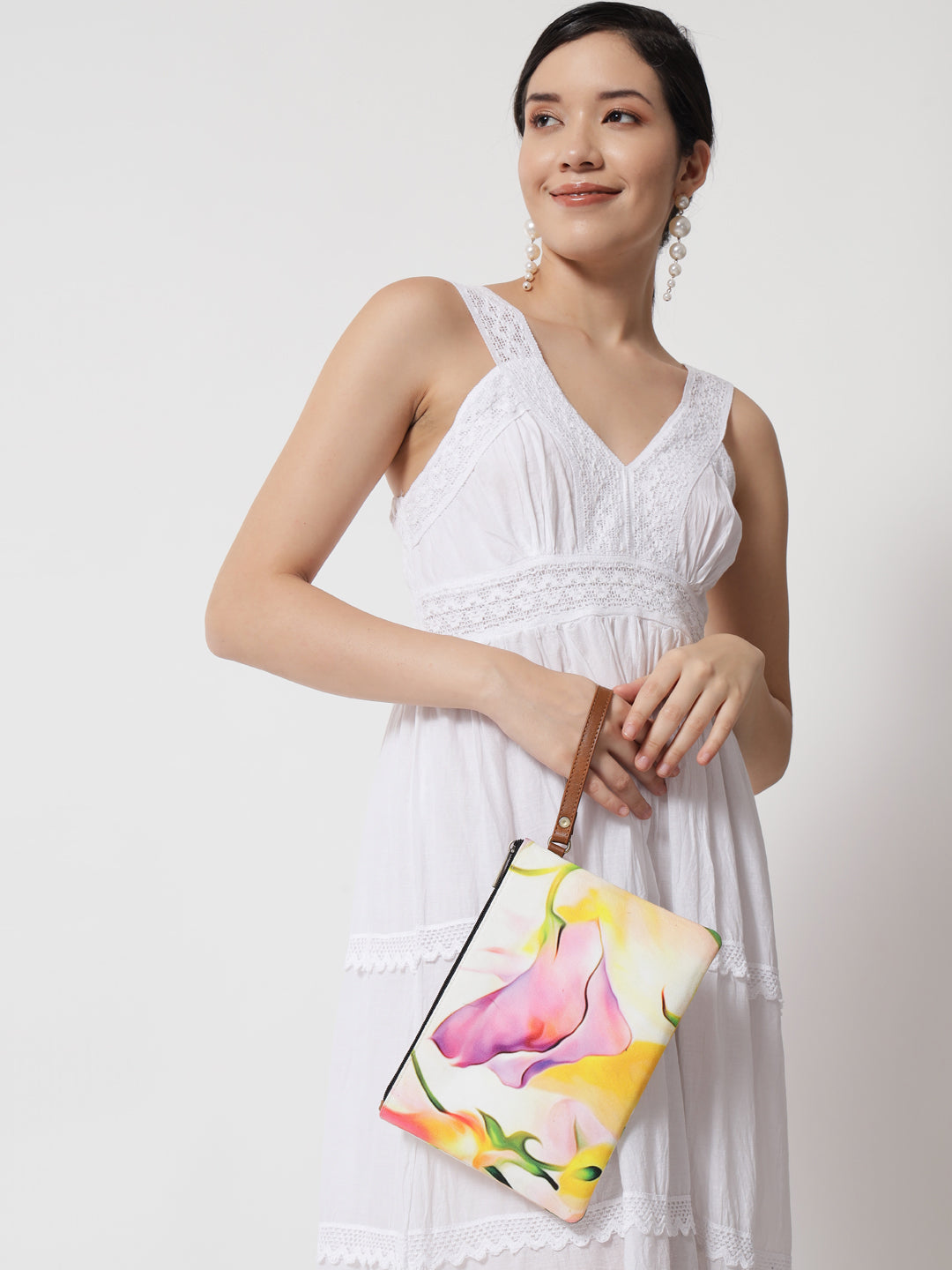 White Tulips Tote + Pouch