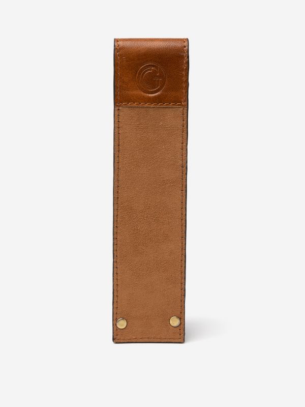 Tan Brown Riveted Stationary Case